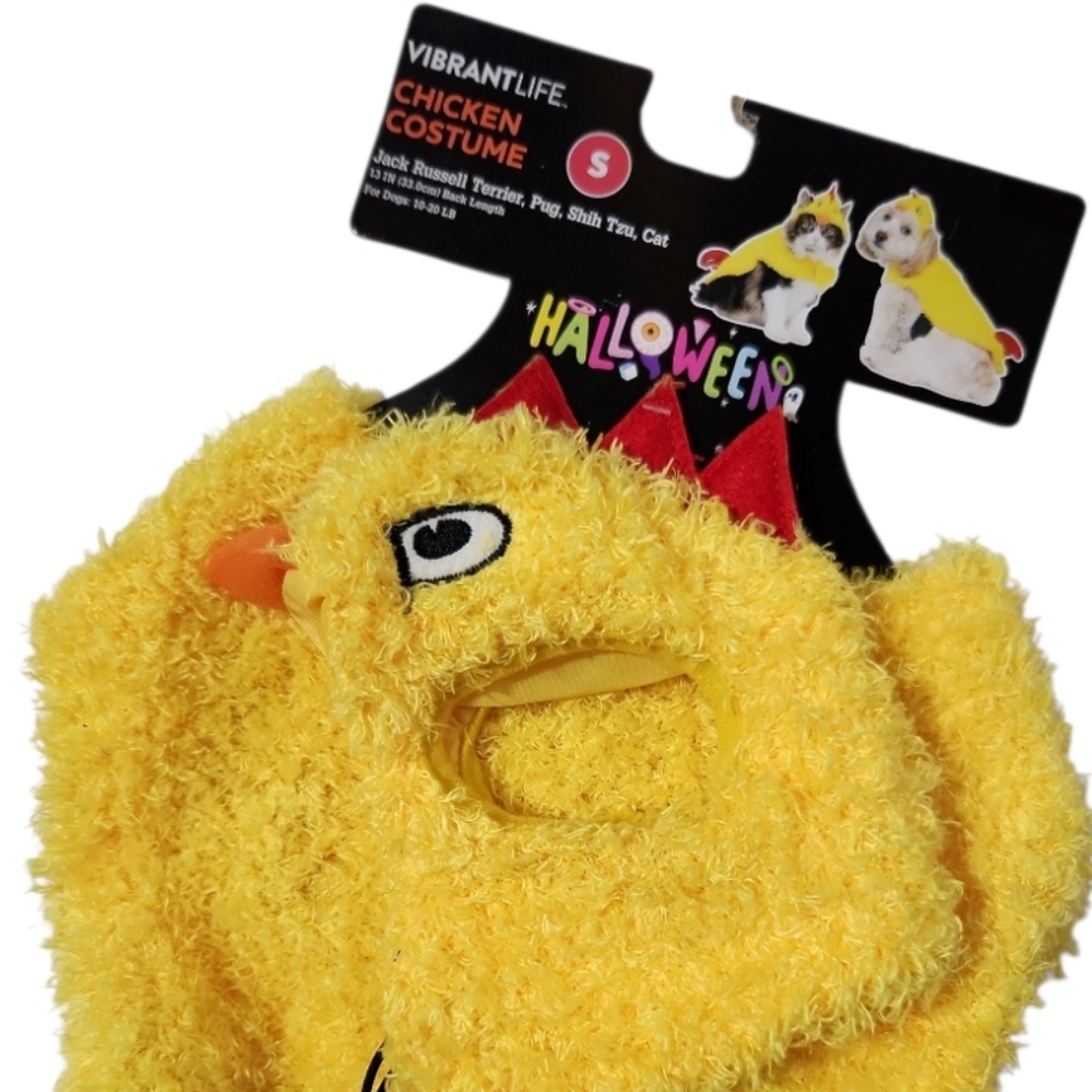 Vibrant Life Yellow Chicken Dog/Cat Halloween Costume (S)
